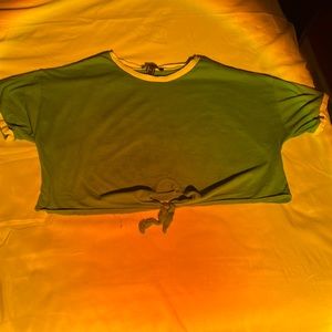 Green crop top